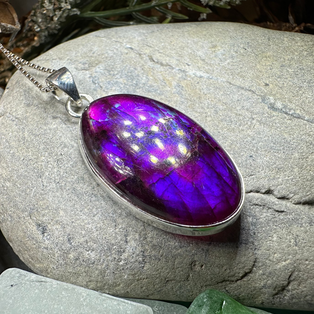 Purple Midnight Labradorite Necklace