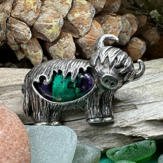 Heathergems Highland Cow Brooch