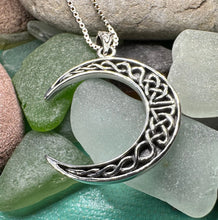 Load image into Gallery viewer, Celtic Knot Moon Necklace
