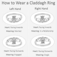 Load image into Gallery viewer, Claddagh Ring, Celtic Jewelry, Irish Jewelry, Bridal Jewelry, Ireland Gift, Heart Jewelry, Anniversary Gift, Girlfriend Gift, Wife Gift
