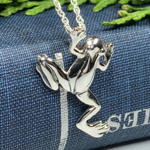 Frog Necklace, Cute Frog Pendant, Nature Jewelry, Animal Jewelry, Silver Frog Jewelry, Anniversary Gift, Mom Gift, Sister Gift, Wife Gift