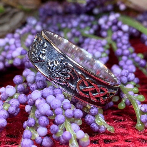 Double Celtic Dragon Ring