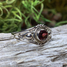 Load image into Gallery viewer, Celtic Ring, Silver Celtic Ring, Statement Ring, Boho Jewelry, Gemstone Ring, Anniversary Gift, Wiccan Jewelry, Birthstone Ring, Amethyst
