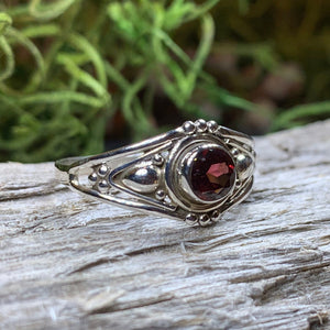 Celtic Ring, Silver Celtic Ring, Statement Ring, Boho Jewelry, Gemstone Ring, Anniversary Gift, Wiccan Jewelry, Birthstone Ring, Amethyst