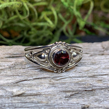 Load image into Gallery viewer, Celtic Ring, Silver Celtic Ring, Statement Ring, Boho Jewelry, Gemstone Ring, Anniversary Gift, Wiccan Jewelry, Birthstone Ring, Amethyst
