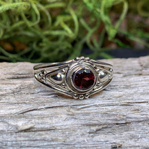 Celtic Ring, Silver Celtic Ring, Statement Ring, Boho Jewelry, Gemstone Ring, Anniversary Gift, Wiccan Jewelry, Birthstone Ring, Amethyst