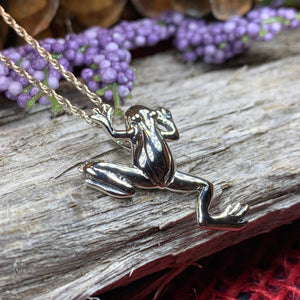 Frog Necklace, Cute Frog Pendant, Nature Jewelry, Animal Jewelry, Silver Frog Jewelry, Anniversary Gift, Mom Gift, Sister Gift, Wife Gift