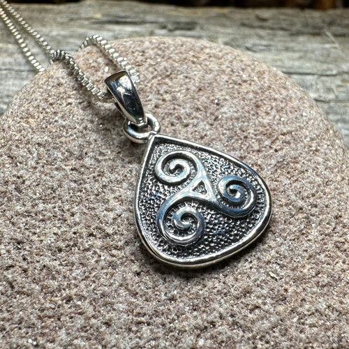 Celtic Triple Spiral Necklace