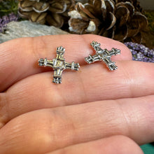 Load image into Gallery viewer, Saint Brigid&#39;s Cross Post Earrings
