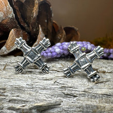 Load image into Gallery viewer, Saint Brigid&#39;s Cross Post Earrings
