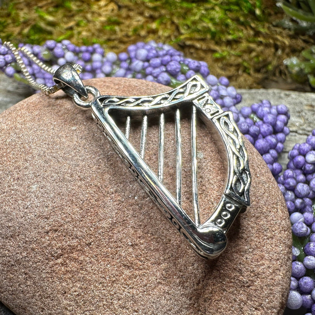 Irish Harp Necklace