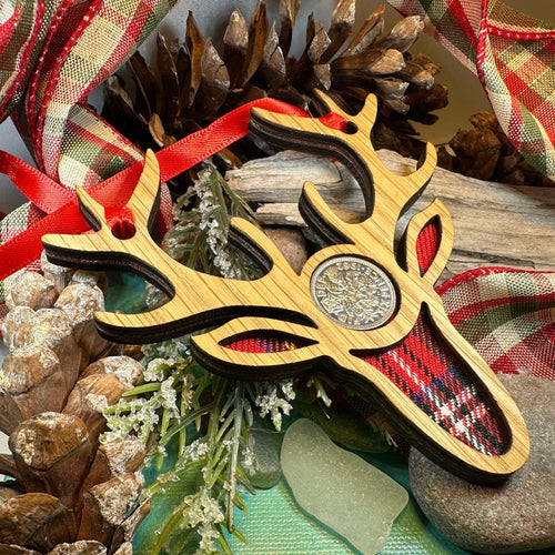 Tartan Stag Ornament