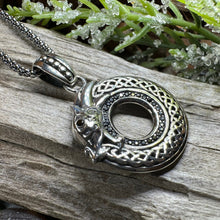 Load image into Gallery viewer, Celtic Dragon Necklace, Silver Celtic Pendant, Scottish Jewelry, Scotland Pendant, Celtic Knot Jewelry, Norse Jewelry, Men&#39;s Viking Jewelry
