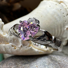 Load image into Gallery viewer, Pink Claddagh Ring
