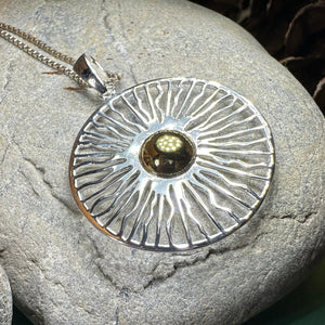 Modern Sun Necklace, Sun Pendant, Celestial Jewelry, Wiccan Jewelry, Summer Pendant, Mystical Jewelry, Anniversary Gift, Beach Jewelry