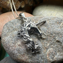 Load image into Gallery viewer, Unicorn Necklace, Celtic Jewelry, Scotland Jewelry, Mythical Creature, Fantasy Jewelry, Daughter Gift, Girlfriend Gift, Scotland Gift
