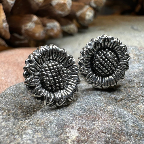 Sunflower Earrings, Flower Jewelry, Tuscany Sunflower Jewelry, Nature Jewelry, Graduation Gift, Summer Stud Earrings, Autumn Gift, Italy