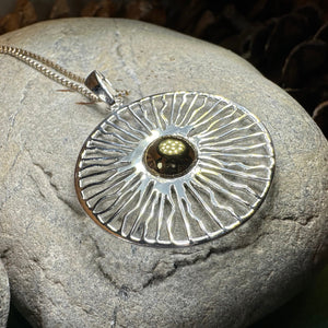 Modern Sun Necklace, Sun Pendant, Celestial Jewelry, Wiccan Jewelry, Summer Pendant, Mystical Jewelry, Anniversary Gift, Beach Jewelry