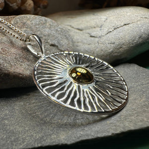 Modern Sun Necklace, Sun Pendant, Celestial Jewelry, Wiccan Jewelry, Summer Pendant, Mystical Jewelry, Anniversary Gift, Beach Jewelry