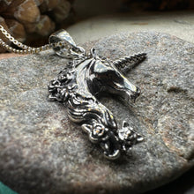 Load image into Gallery viewer, Unicorn Necklace, Celtic Jewelry, Scotland Jewelry, Mythical Creature, Fantasy Jewelry, Daughter Gift, Girlfriend Gift, Scotland Gift
