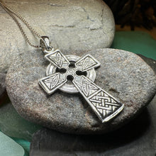 Load image into Gallery viewer, Celtic Cross Necklace, Irish Jewelry, Celtic Knot Necklace, Celtic Cross Pendant, First Communion Gift, Confirmation Gift, Religious Jewelry
