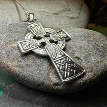 Load image into Gallery viewer, Celtic Cross Necklace, Irish Jewelry, Celtic Knot Necklace, Celtic Cross Pendant, First Communion Gift, Confirmation Gift, Religious Jewelry
