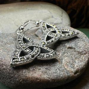 Celtic Knot Marcasite Earrings