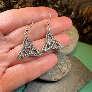 Celtic Knot Marcasite Earrings