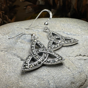 Celtic Knot Marcasite Earrings