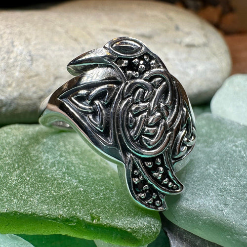 Celtic Raven Ring