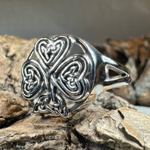 Load image into Gallery viewer, Shamrock Ring, Celtic Ring, Irish Jewelry, Clover Jewelry, Irish Gift, Irish Dance Gift, Anniversary Gift, Large Ireland Ring, Mom Gift
