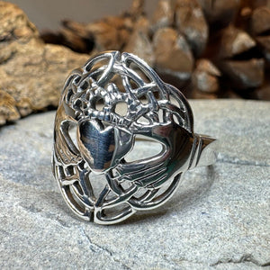 Claddagh Ring, Celtic Ring, Irish Jewelry, Celtic Knot Jewelry, Ireland Ring, Irish Dance Gift, Anniversary Gift, Bridal Ring, Statement