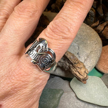 Load image into Gallery viewer, Celtic Dragon Ring, Celtic Ring, Norse Ring, Large Silver Ring, Irish Ring, Irish Dance Gift, Anniversary Gift, Ireland Ring, Wiccan Ring
