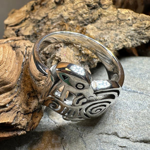 Celtic Dragon Ring, Celtic Ring, Norse Ring, Large Silver Ring, Irish Ring, Irish Dance Gift, Anniversary Gift, Ireland Ring, Wiccan Ring