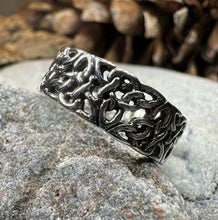 Load image into Gallery viewer, Trinity Knot Ring, Celtic Ring, Promise Ring, Silver Man&#39;s Ring, Irish Ring, Irish Dance Gift, Anniversary Gift, Ireland Ring, Silver Band
