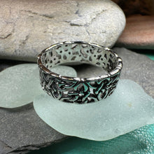 Load image into Gallery viewer, Trinity Knot Ring, Celtic Ring, Promise Ring, Silver Man&#39;s Ring, Irish Ring, Irish Dance Gift, Anniversary Gift, Ireland Ring, Silver Band
