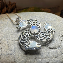 Load image into Gallery viewer, Celtic Bear Necklace, Bear Jewelry, Celtic Jewelry, Animal Jewelry, Viking Jewelry, Norse Jewelry, Wiccan Jewelry, Pagan Jewelry, Moonstone
