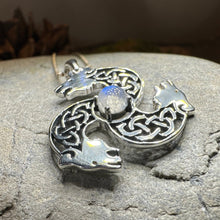 Load image into Gallery viewer, Celtic Bear Necklace, Bear Jewelry, Celtic Jewelry, Animal Jewelry, Viking Jewelry, Norse Jewelry, Wiccan Jewelry, Pagan Jewelry, Moonstone
