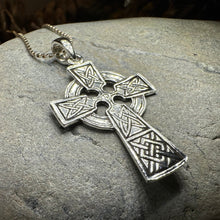 Load image into Gallery viewer, Celtic Cross Necklace, Irish Jewelry, Celtic Knot Necklace, Celtic Cross Pendant, First Communion Gift, Confirmation Gift, Religious Jewelry
