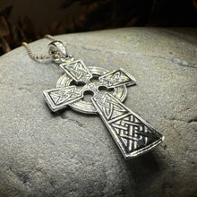 Load image into Gallery viewer, Celtic Cross Necklace, Irish Jewelry, Celtic Knot Necklace, Celtic Cross Pendant, First Communion Gift, Confirmation Gift, Religious Jewelry
