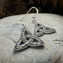 Load image into Gallery viewer, Celtic Knot Marcasite Earrings
