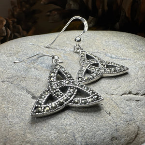 Celtic Knot Marcasite Earrings