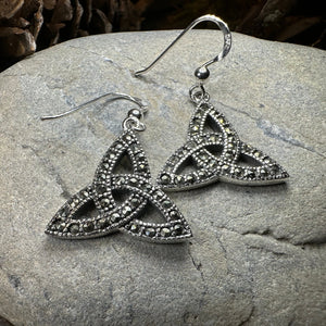 Celtic Knot Marcasite Earrings