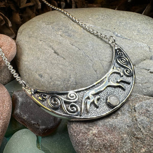 Epona Celtic Horse Moonstone Necklace