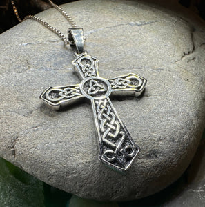 Triskelion Celtic Cross Necklace