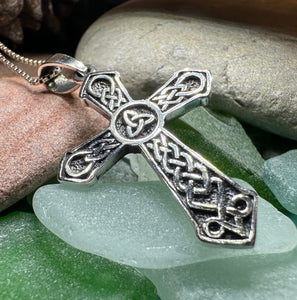 Triskelion Celtic Cross Necklace