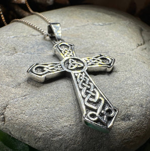 Triskelion Celtic Cross Necklace