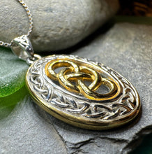 Load image into Gallery viewer, Infinity Necklace, Irish Jewelry, Celtic Knot Pendant, Scottish Jewelry, Celtic Jewelry, Anniversary Gift, Scotland Jewelry, Gold Gift
