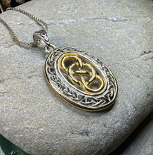 Load image into Gallery viewer, Infinity Necklace, Irish Jewelry, Celtic Knot Pendant, Scottish Jewelry, Celtic Jewelry, Anniversary Gift, Scotland Jewelry, Gold Gift
