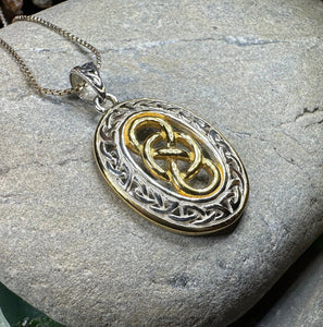 Infinity Necklace, Irish Jewelry, Celtic Knot Pendant, Scottish Jewelry, Celtic Jewelry, Anniversary Gift, Scotland Jewelry, Gold Gift